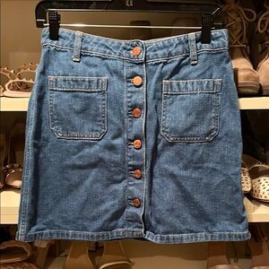 Gap Denim Button-Front Skirt